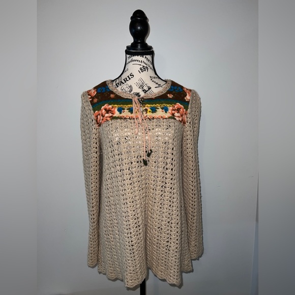 Free People Sweaters - Free People Women's Pullover Crochet Sweater, Large